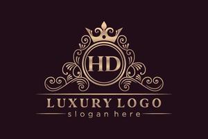hd letra inicial ouro caligráfico feminino floral mão desenhada monograma heráldico antigo estilo vintage luxo design de logotipo vetor premium