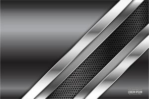 design metálico cinza com textura de fibra de carbono vetor