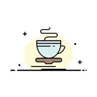 modelo de logotipo de negócios de hotel quente de xícara de chá cor lisa vetor