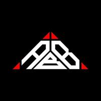 design criativo do logotipo da carta abb com gráfico vetorial, logotipo simples e moderno abb em forma de triângulo. vetor