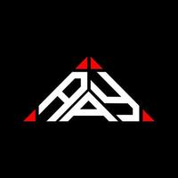 aay letter logo design criativo com gráfico vetorial, aay logotipo simples e moderno em forma de triângulo. vetor