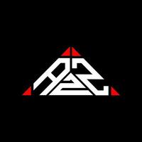 design criativo do logotipo da carta azz com gráfico vetorial, logotipo simples e moderno azz em forma de triângulo. vetor