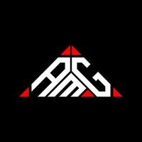 design criativo do logotipo da carta amg com gráfico vetorial, logotipo simples e moderno da amg em forma de triângulo. vetor