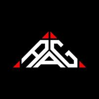 design criativo do logotipo da carta aag com gráfico vetorial, logotipo simples e moderno aag em forma de triângulo. vetor