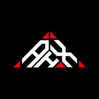 design criativo do logotipo da carta ahx com gráfico vetorial, logotipo simples e moderno ahx em forma de triângulo. vetor