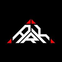 design criativo do logotipo da carta da arca com gráfico vetorial, logotipo simples e moderno da arca em forma de triângulo. vetor