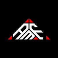 design criativo do logotipo da carta amf com gráfico vetorial, logotipo simples e moderno amf em forma de triângulo. vetor