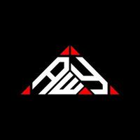 design criativo de logotipo de carta awy com gráfico vetorial, logotipo simples e moderno awy em forma de triângulo. vetor