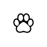 conjunto de impressão de pata de animal. impressão de pata de ilustração de ícone de vetor de pegada de cão ou gato, ícone. pata de vetor. cachorro, cachorro, gato, urso, lobo. pernas. pegadas.