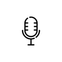 ilustração vetorial de design de ícone de linha de microfone vetor