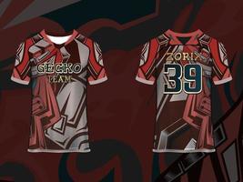 modelo de design de camisa de manga raglan abstrata para uniformes de equipe vestuário de jogo vetor