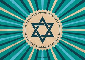 Símbolo de Hanukkah em Sunburst Background vetor