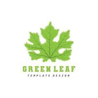 folha logotipo design de planta verde folhas de árvores ilustração de modelo de marca de produto vetor
