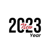 feliz ano novo 2023. design de número para cartões de felicitações, torne o momento do seu ano novo mais divertido. feliz ano novo 2023 banner, cartaz ou modelo de cartão. feliz Ano Novo vetor