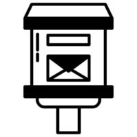 caixa de correio antiga ainda na cidade vetor