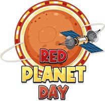 modelo de cartaz do dia do planeta vermelho vetor