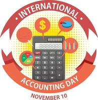 design de banner do dia internacional da contabilidade vetor