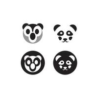 vetor de logotipo de ilustração de panda