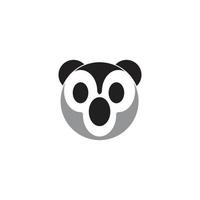 vetor de logotipo de ilustração de panda