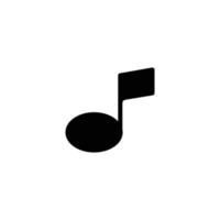 vetor de design de ícone plano simples de música