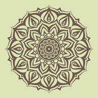 arte de mandala de cor pálida suave decoração de design circular vintage vetor