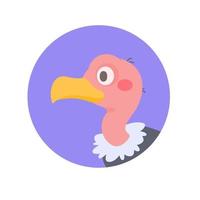 pássaro dos desenhos animados. ícone de aves no zoológico. para decoração infantil vetor
