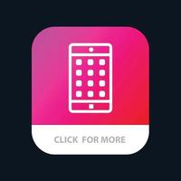 aplicativo móvel senha do aplicativo móvel botão do aplicativo móvel versão da linha android e ios vetor