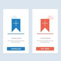tag plus interface usuário azul e vermelho baixe e compre agora modelo de cartão de widget da web vetor