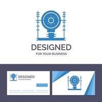 cartão de visita criativo e modelo de logotipo definem ilustração vetorial de energia de geração de engenharia de energia vetor