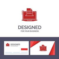 cartão de visita criativo e modelo de logotipo apresenta habilidades de currículo on-line de computador de negócios vetor da web