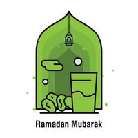 ilustração vetorial de bandeira do conceito ramadan kareem vetor