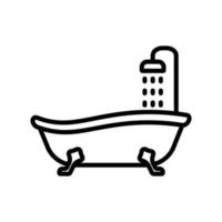 modelo de design de vetor de ícone de banheira