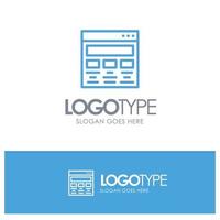 design gráfico design gráfico pintar web contorno azul logotipo lugar para slogan vetor