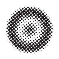 vetor de quadro pontilhado circular de meio-tom