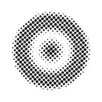 vetor de forma de meio-tom de círculo pontilhado geométrico abstrato