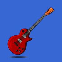 uma arte vetorial minimalista de guitarra vetor