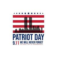 911 fundo do dia do patriota dia do patriota em setembro imagem vetorial vetor
