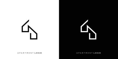 logotipo de apartamento moderno e profissional vetor