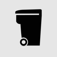 ilustração em vetor ícone lixeira. lixo, caixote do lixo, sinal de lixeira.
