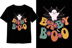 baby boo halloween design de camiseta. vetor