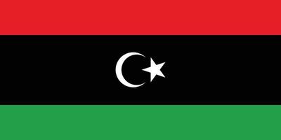 bandeira da líbia ilustração vetorial vetor