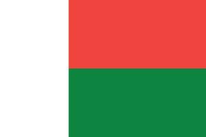 bandeira da ilustração vetorial de madagascar vetor