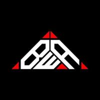 design criativo do logotipo da letra bwa com gráfico vetorial, logotipo simples e moderno bwa em forma de triângulo. vetor