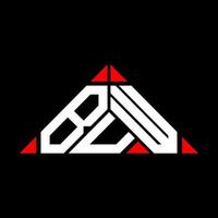 buw carta logotipo design criativo com gráfico vetorial, buw logotipo simples e moderno em forma de triângulo. vetor