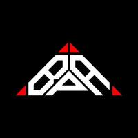 design criativo do logotipo da carta bpa com gráfico vetorial, logotipo simples e moderno bpa em forma de triângulo. vetor
