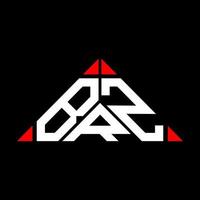 design criativo do logotipo da letra brz com gráfico vetorial, logotipo brz simples e moderno em forma de triângulo. vetor