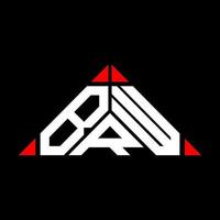 brw letter logo design criativo com gráfico vetorial, brw logotipo simples e moderno em forma de triângulo. vetor