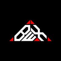 design criativo do logotipo da letra bwx com gráfico vetorial, logotipo simples e moderno bwx em forma de triângulo. vetor
