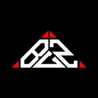 design criativo do logotipo da letra bgz com gráfico vetorial, logotipo simples e moderno bgz em forma de triângulo. vetor