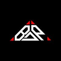 design criativo do logotipo da carta bdp com gráfico vetorial, logotipo simples e moderno bdp em forma de triângulo. vetor